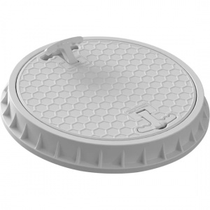 400 mm El Tutamaklı Daire Rögar Kapağı – Çerçeveli Yuvarlak/Oval Plastik Menhol Kapak