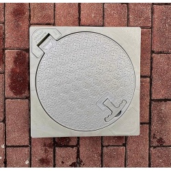 400X400MM MENTEŞELİ EL TUTAMAKLI PLASTİK RÖGAR MENHOL KAPAK / 40CM X 40CM ÇERÇEVELİ