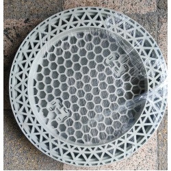 500 mm El Tutamaklı Daire Rögar Kapağı – Çerçeveli Yuvarlak/Oval Plastik Menhol Kapak