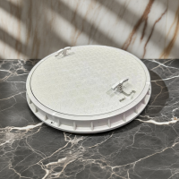 650 mm El Tutamaklı Daire Rögar Kapağı – Çerçeveli Yuvarlak/Oval Plastik Menhol Kapak