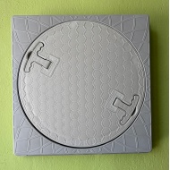 400mm Kare El Tutamaklı Plastik Rögar Menhol Kapak ve Kare Çerçeveli yuvarlak oval menhol kapağı