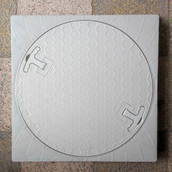 500mm Kare El Tutamaklı Plastik Rögar Menhol Kapak ve Kare Çerçeveli yuvarlak oval menhol kapağı