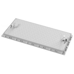 80x40 Plastik Rögar (Menhol) Kapağı – Çerçeveli, El Tutamaklı Dikdörtgen Kapak