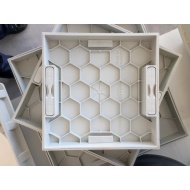 Gömme Rögar Kapağı - Seramik - Fayans Ve Mermer Zeminlerde - Gizli Çerçeve Kapak 35 X 35 - ÇİFT KULPLU