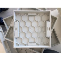 Gömme Rögar Kapağı - Seramik - Fayans Ve Mermer Zeminlerde - Gizli Çerçeve Kapak 35 X 35 - ÇİFT KULPLU