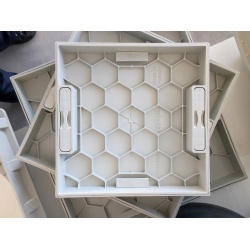 Gömme Rögar Kapağı - Seramik - Fayans Ve Mermer Zeminlerde - Gizli Çerçeve Kapak 35 X 35 - ÇİFT KULPLU