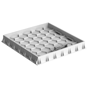 Gömme Rögar Kapağı - Seramik - Fayans Ve Mermer Zeminlerde  Gizli Çerçeve Kapak 55 x 55 - ÇİFT KULPLU-Luxwares