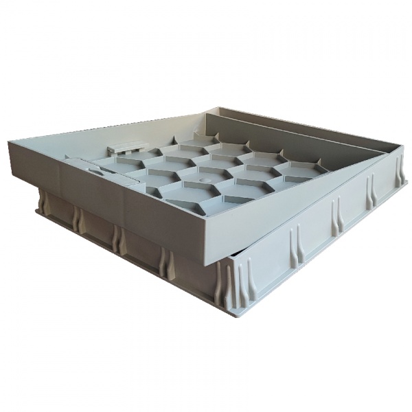 Gömme Rögar Kapağı - Seramik - Fayans Ve Mermer Zeminlerde - Gizli Çerçeve Kapak Çift Kulplu 45 X 45-Luxwares