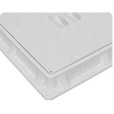 20x20 Rögar Menhol Kapağı – Sert Plastik Dayanıklı Çerçeveli Kare Kapak-Luxwares