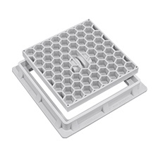 55x55 Plastik Rögar Kapağı – Kare Çerçeveli Kapak