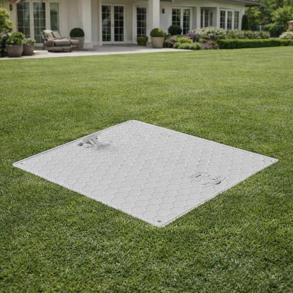 60x60 Plastik Rögar Kapağı – Kare Çerçeveli, El Tutamaklı-Luxwares