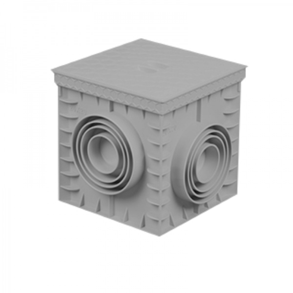 20x20 Plastik Rögar Kutusu – Menhol Düz Kapaklı, Sağlam Rögar Kutusu + Kapak-Luxwares