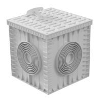 30x30 Plastik Rögar Kutusu – Kulplu Izgaralı Menhol Kapaklı