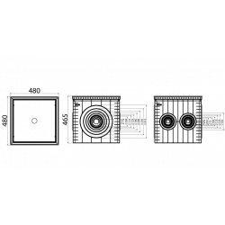 50x50 Plastik Rögar Kutusu – Kulplu Izgara Menhol Kapaklı, 48 cm x 48 cm Dayanıklı Model