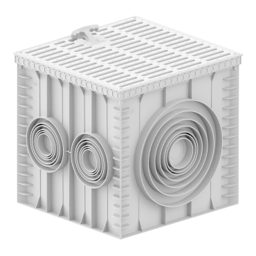 50x50 Plastik Rögar Kutusu – Kulplu Izgara Menhol Kapaklı, 48 cm x 48 cm Dayanıklı Model-Luxwares