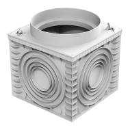 500 VE 600 mm Uyumlu Koruge Boru FLANŞ APARATI - 70x70cm - 600mm Yükseklik