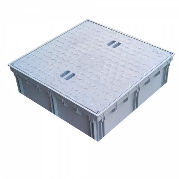 50×50 Menhol Rögar Kutusu Yükseltme Aparatı – 15 cm Yükseltici Çerçeve + Plastik Kapağı-Luxwares