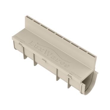 130x145x500 H85 mm Fuga Drenaj Kanalı + Izgara – Gizli ve Gömme, Yağmur Suyu ve Havuz Kenarı Oluğu-Luxwares