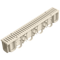 130x200x1000 mm Plastik Izgaralı Drenaj Kanalı | Yağmur Suyu ve Havuz Kenarı Oluğu