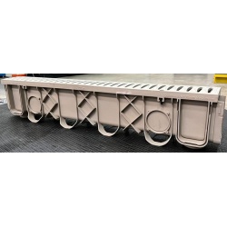 130x200x1000 mm Plastik Izgaralı Drenaj Kanalı | Yağmur Suyu ve Havuz Kenarı Oluğu