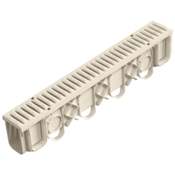 130x200x1000 mm Plastik Izgaralı Drenaj Kanalı | Yağmur Suyu ve Havuz Kenarı Oluğu