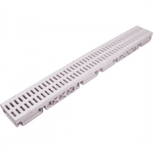 130x60x1000 mm Plastik Izgaralı Drenaj Kanalı | Yağmur Suyu ve Havuz Kenarı Oluğu