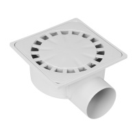 25x25 cm Koku Yapmayan Çamur Süzgeci – Yandan 110 mm PVC Çıkışlı, PP Malzeme